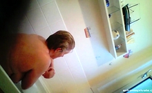 spying on my chubby mom 50 in bath