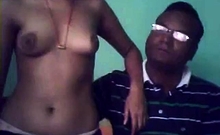 Desi couple having a session on webcam