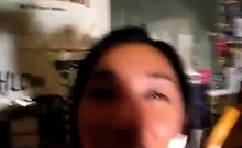 Asian Exchange Student Sucks Balls And Gets Cum In Mouth