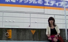 Japanese Crossdresser Outdoor Flashing.