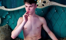 Naked Skinny Teen masturbating Part 2 doing a Cam Show
