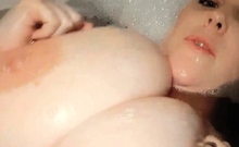 Stunning Close Up Pussy Toying Action From Busty Solo Beauty